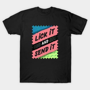 Lick It And Send It F1 Stamp Design T-Shirt